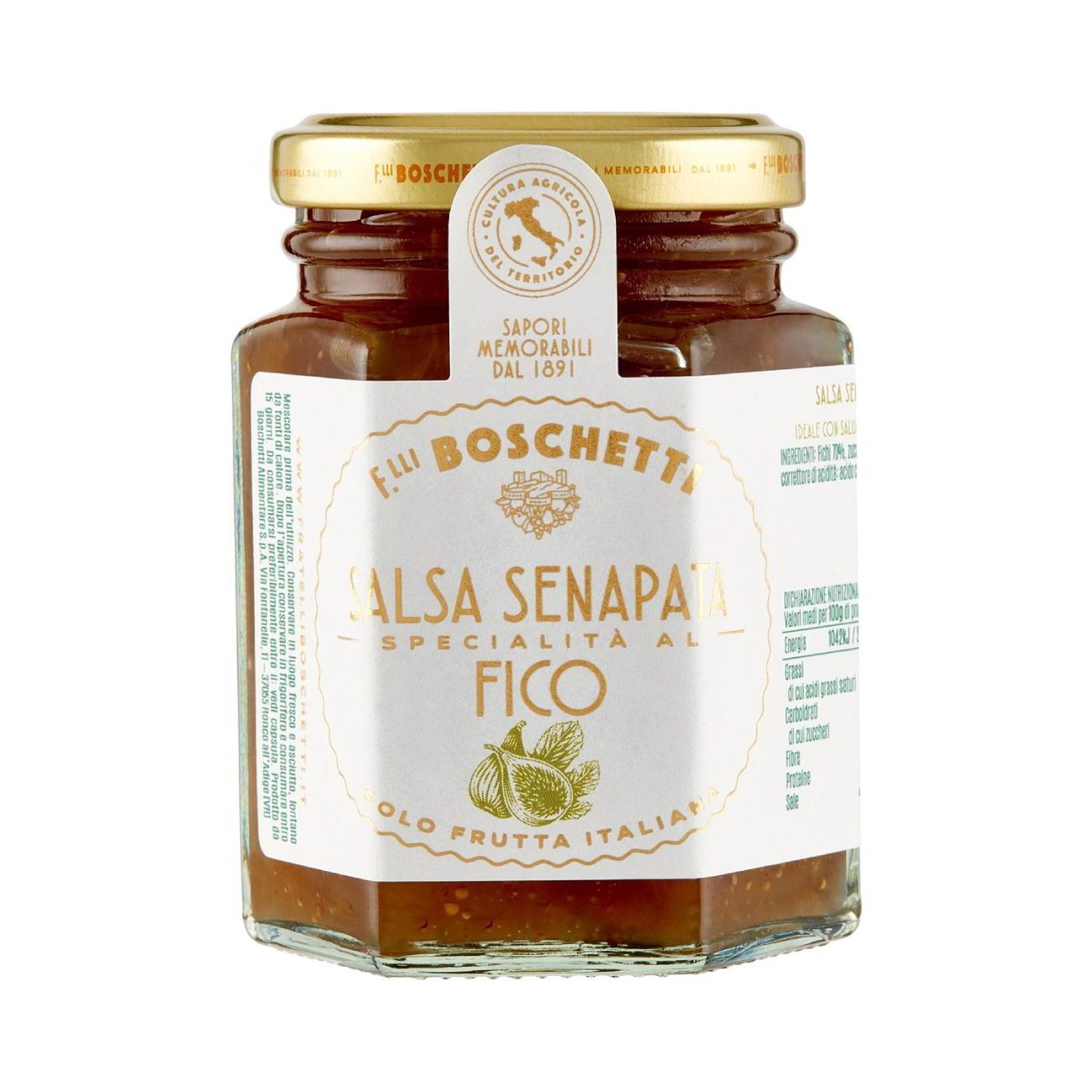 Горчичный соус с инжиром BOSCHETTI Salsa Senapata Fico, 130г